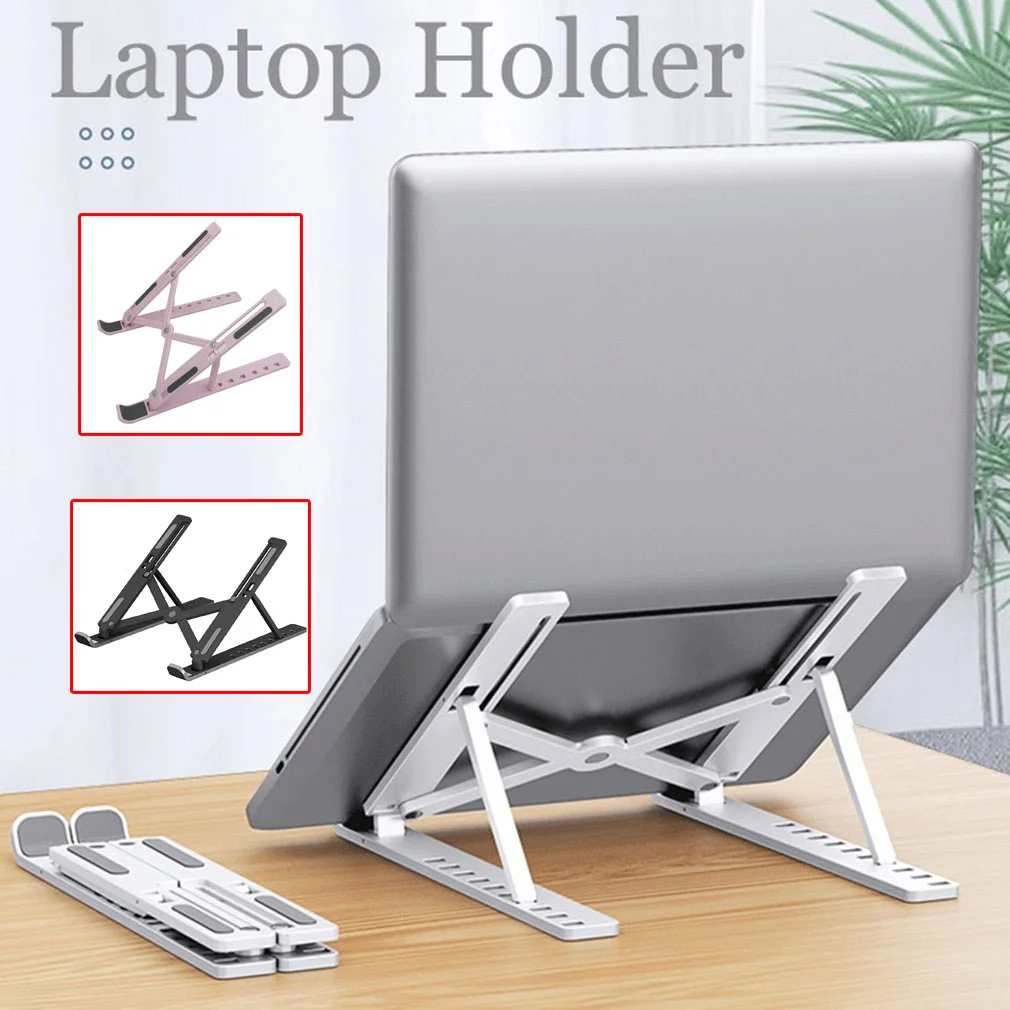 

Foldable Laptop Stand Portable Notebook Support Base Holder Adjustable Riser Cooling Bracket for Laptop & Tablet Accessories