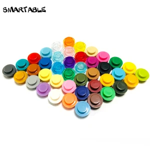 Smartable массивная пластина 1x1 круглый 41 цвет строительные блоки MOC часть игрушка для пикселя искусства Портрет свет совместимый 6141 4750 шт.лот