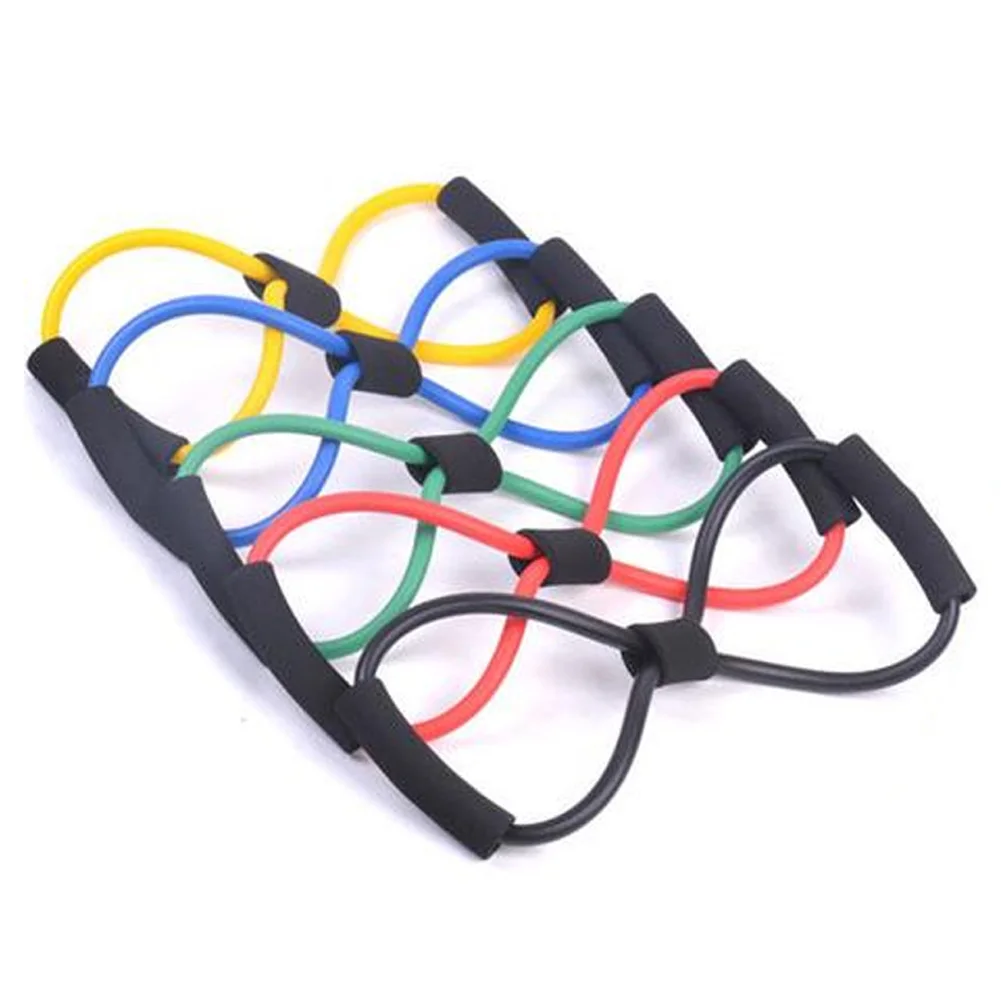 New Arrival &quot8&quot Shaped Elastic Rubber Sports Loop Yoga Expanding Strap Pilates Fitness Belt extension strap Random Color | Спорт и