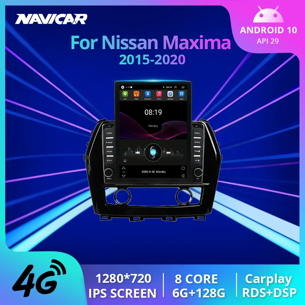 

Car Radio For Nissan Maxima 2015 2016-2020 2 Din Android10.0 Car Bluetooth Stereo Receiver Automotive Radio IPS Screen Carplay
