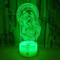 3d lamp virgin mary led night light touch 7 colors changing touch usb desk table lamp catholics prayer home decorative gifts