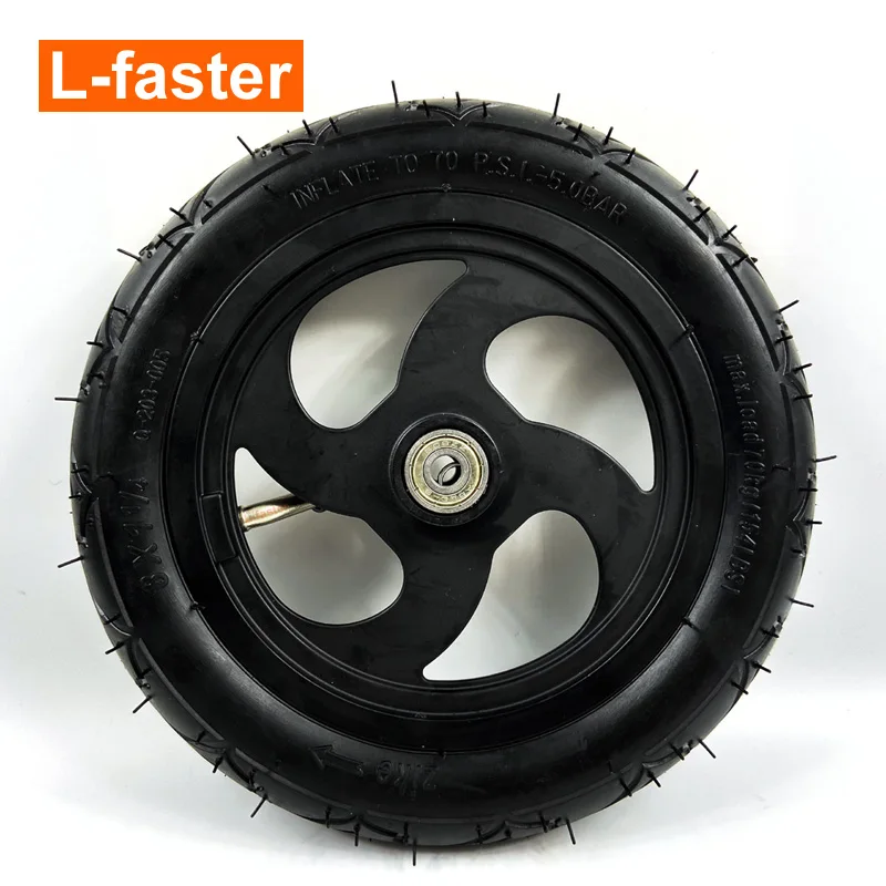 Колесо пневматическое 8 дюймов с внутренней трубкой для самоката размер колеса 8x1