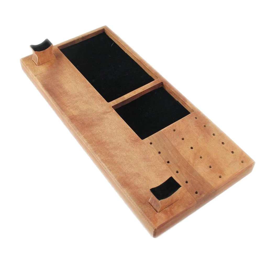 

Natural Wooden Craft Tool Box with Compartments Cabinet for Storage Tool, Saxophone Flute Clarinet Repair Tool Organizing