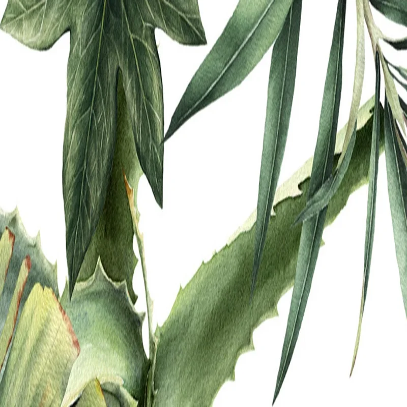 Прямая поставка фото обои 3D тропический лес растение лист кактус фрески ТВ диван