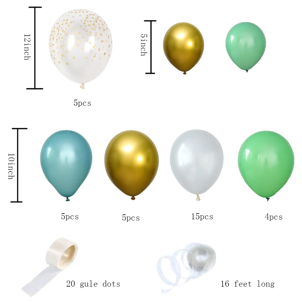 

44PCS Balloon Wreath Balloon Hoop Round Arch DIY Wreath Birthday Wedding Baby Decoration Christmas Balloon