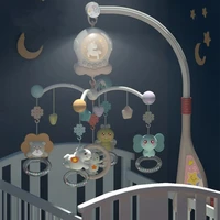 baby mobile rattles crib toy newborn musical rotating nightlight rotation cot toddler moving bed bell infant educational toys