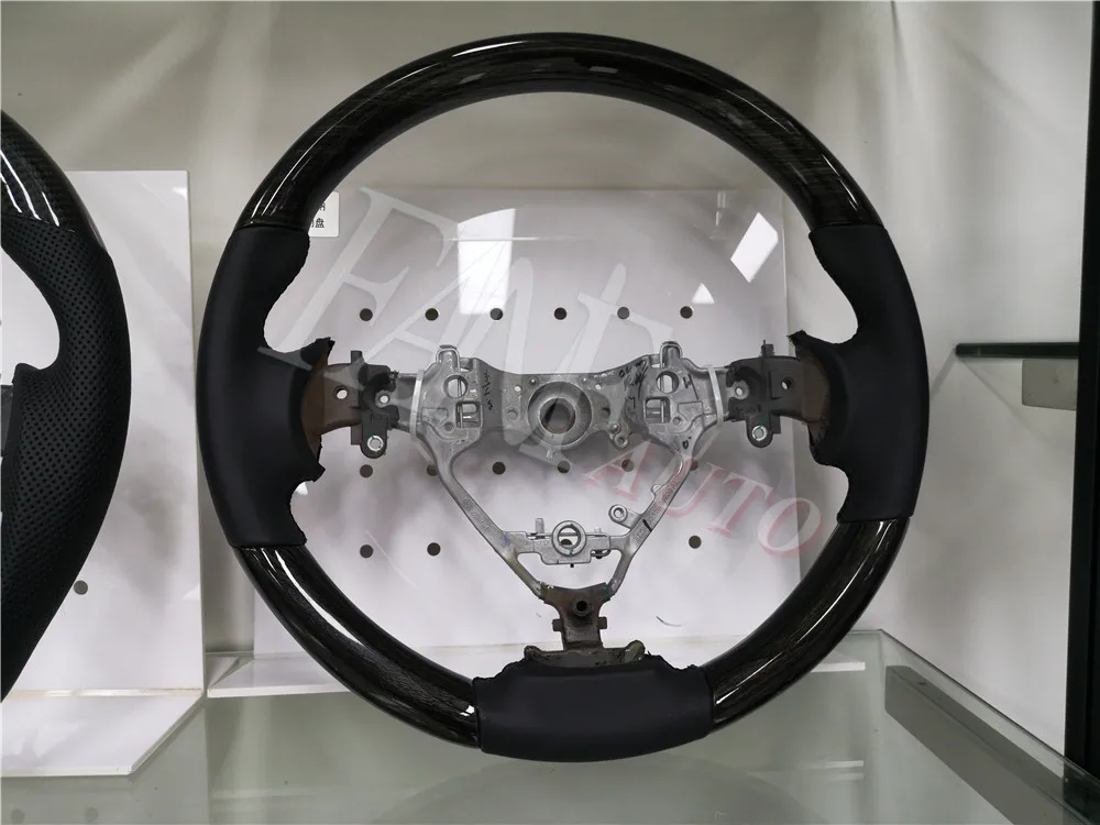 Carbon Fiber Peach Wood Steering Wheel for Toyota Sienna 2011