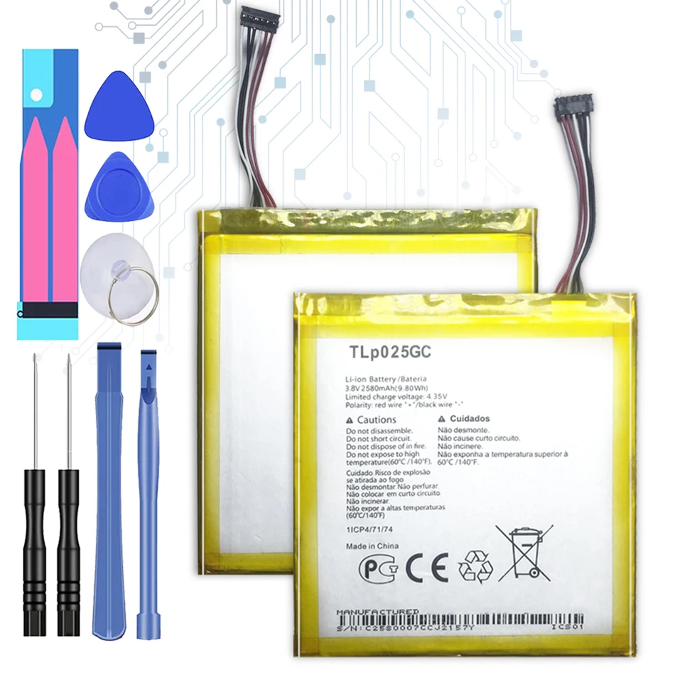 TLP025GC 2580 мАч Сменный аккумулятор для Alcatel One Touch Pixi 4 (7) 3G 9003X 9003A номер