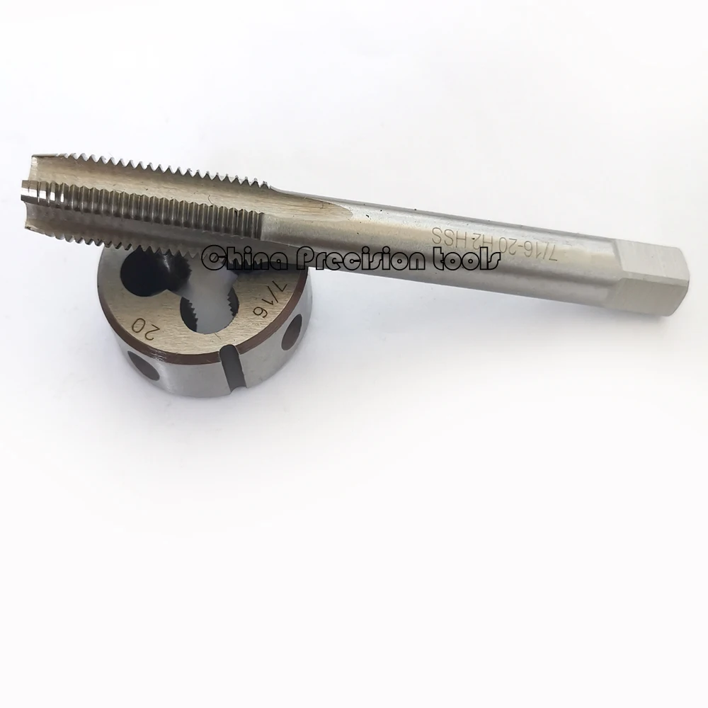 2pcs HSS left hand unified thread tap and die set UNC 1/4 5/16 3/8 7/16 Right straight flute taps Dies sets UNF 1/2 9/16 5/8 3/4 - купить по