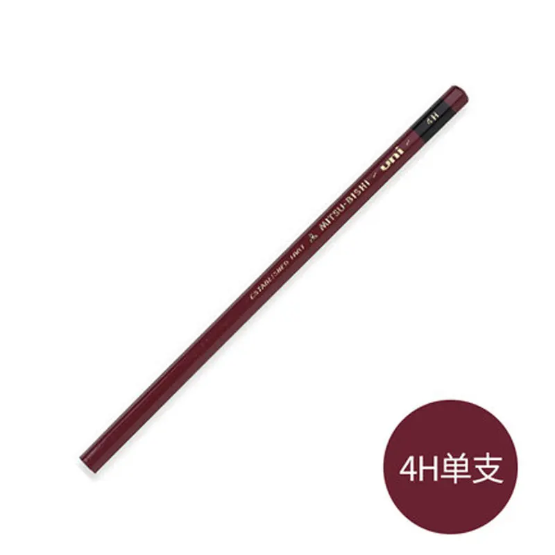 4H 1PCS Uni 1887 Улучшенный деревянный карандаш для проверки твердости карандаш для рисования HI-UNI 1 шт - Цвет: 4H 1PCS