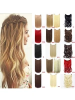 mumupi no clip in hair extensions curly synthetic secret fish line hairpieces hair extensions one piece womens natural