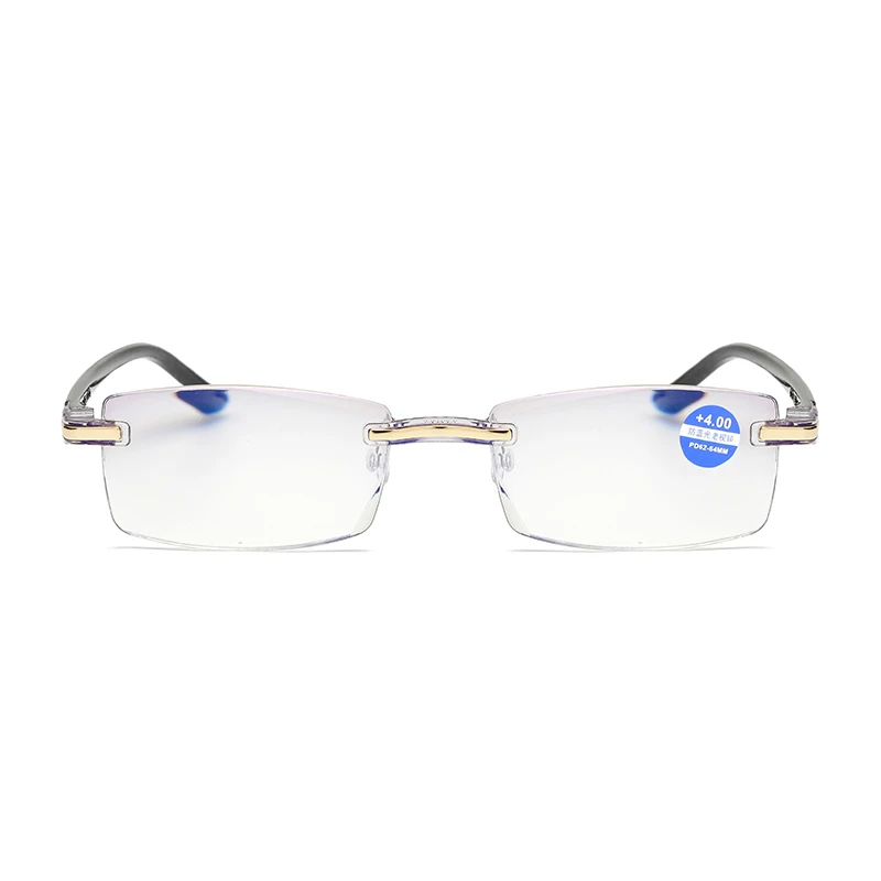 Frameless Reading Glasses Women Men's Transparent Lens Anti-bright Computer Presbyopic Diopter | Аксессуары для одежды