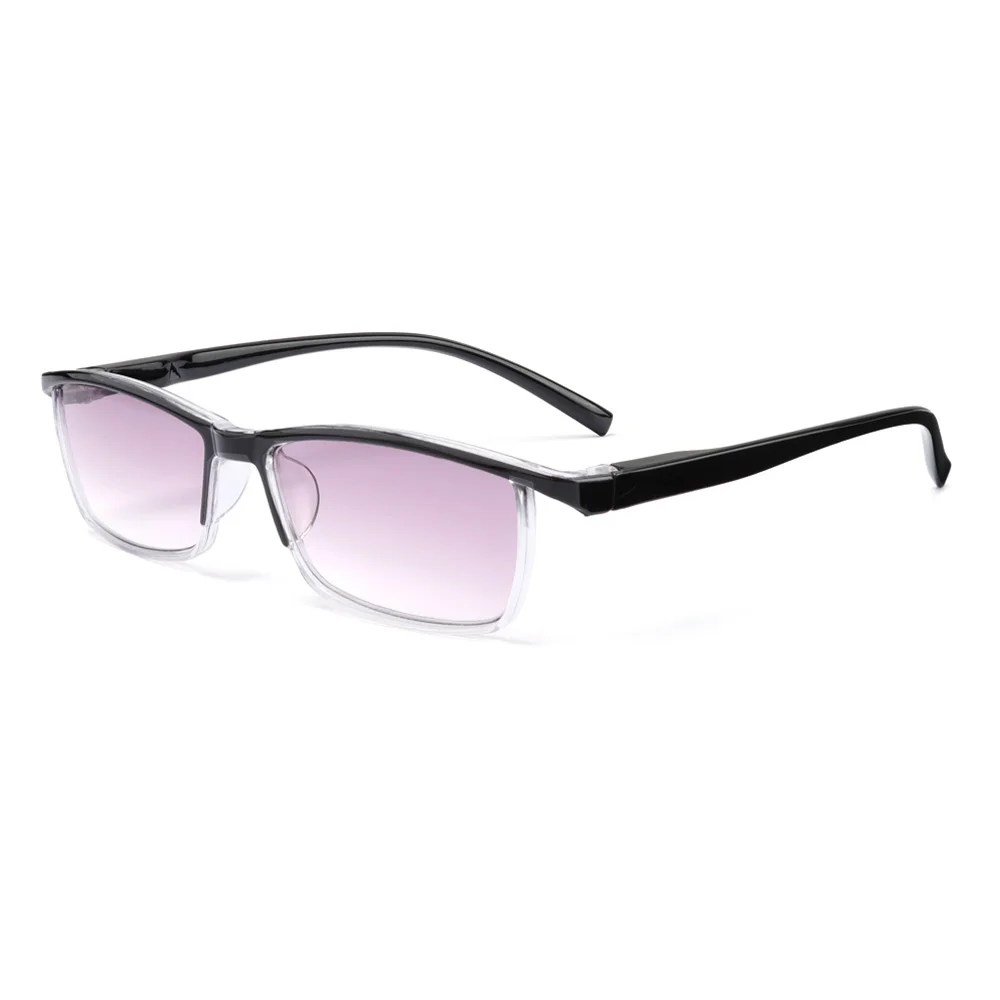 

Business Anti-Blue Light Progressive Gray Reading Glasses Male Black Retro Goggle Female Prebyopic Hyperopia Frame + 1.0~ + 4.0