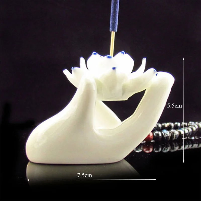 Керамическая курильница лотоса бергамота романтическая свечка буддийские