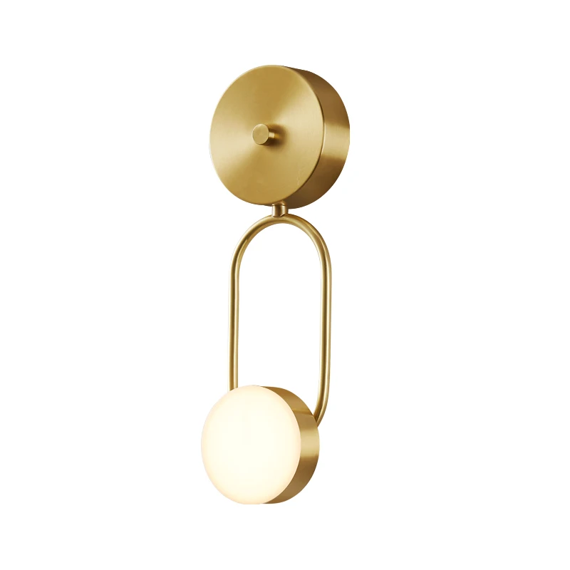 

LED Wall Lamp Copper For Bedroom Aisle Corridor Living Room Nordic Ceiling Led Acrylic Lights Postmodern Home Indoor Lighting