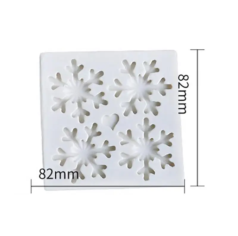 1 шт. Рождественская форма для помадки DIY Форма снежинки Пищевая силиконовая