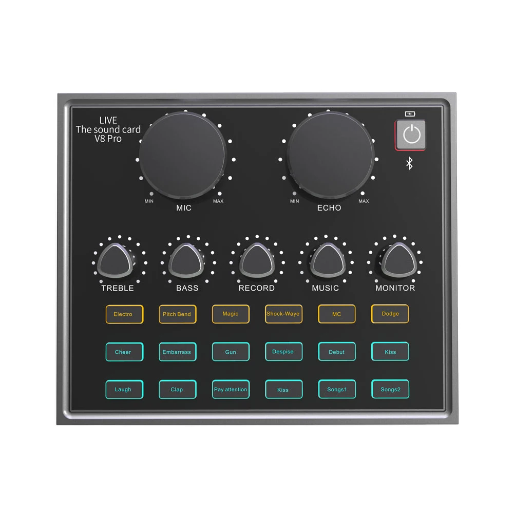 

External USB Live Sound Card Multiple Effects Webcast Audio Mixer Recording Computer PC 5.0 Microphone Karaoke Headset