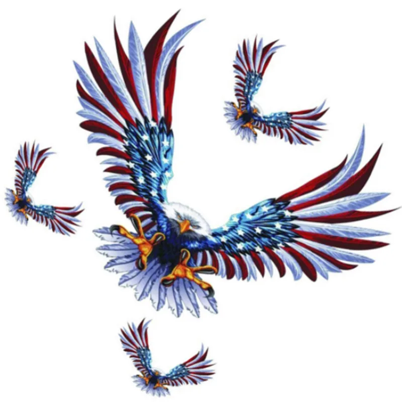 

Car Body Window Stickers American Flag Eagle For Decoration Cover Sractches Reflective Decals Waterproof Stickers Kits