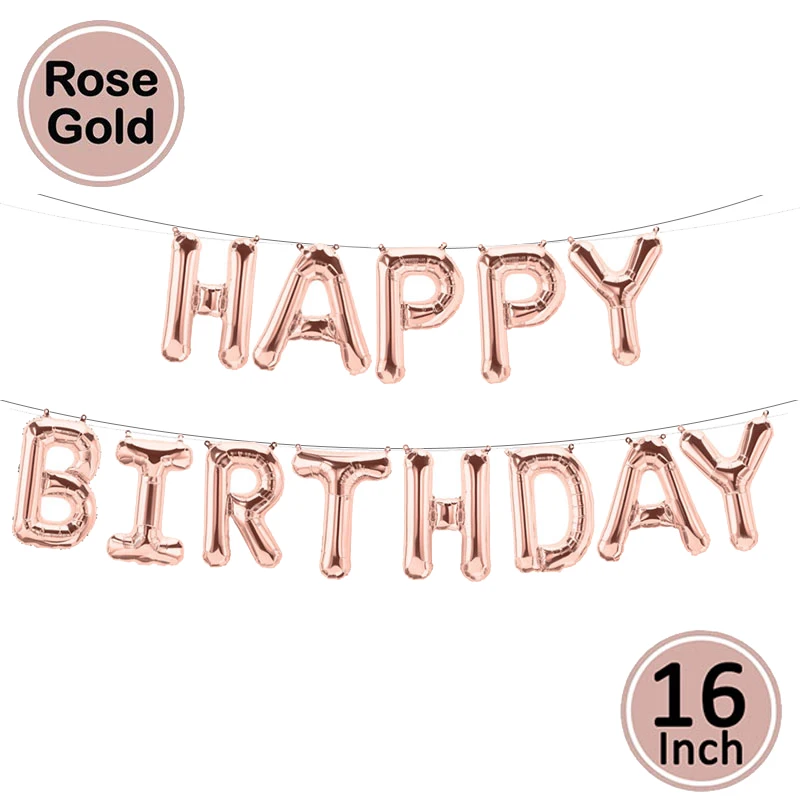 rose gold birthday Первый с днем рождения воздушный шар из фольги номер шар баннер 1st для маленьких мальчиков и девочек вечерние украшения мой 1 один год поставки розовое золото - Цвет: rose gold birthday