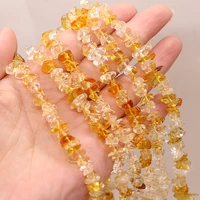 natural stone beads irregular shape yellow jade gravel exquisite beaded for jewelry making diy bracelet necklace accessories