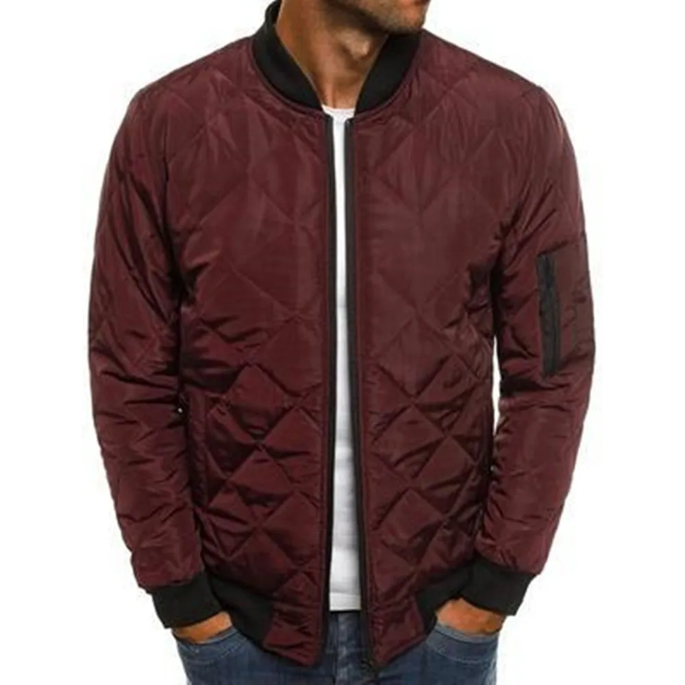 

2021 Mens Autumn Jacket Coat Wind Breaker Casual Plaid Men Parka Solid Color Outerwear Winter Jacket Overcoat Men New 2021