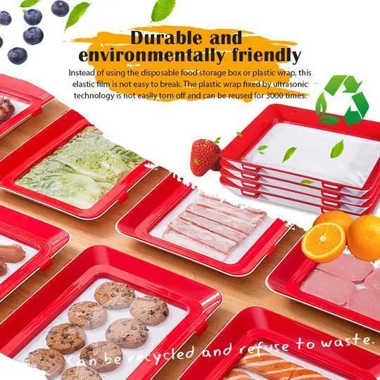 Creative Food Preservation Tray Fresh Keeping Spacer Organizer Preservate Refrigerator Storage | Дом и сад