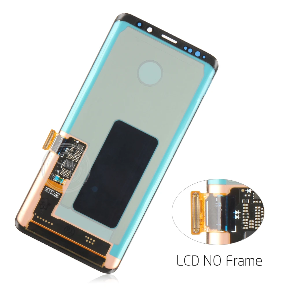 Экран AMOLED для SAMSUNG Galaxy S9 LCD G9600 сенсорный дигитайзер датчик стеклянная рамка в