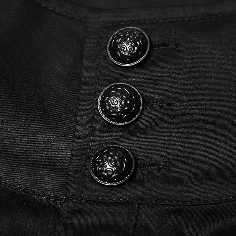 Панк рейв Готический Западный фестиваль фонарь длинный рукав Высокий воротник