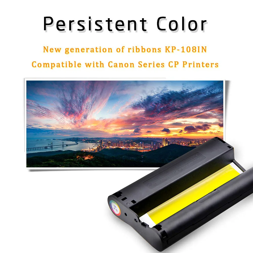 4 шт цветная Кассета для Canon Selphy фотопринтер CP1200 CP1300 CP910 CP900 Фотопринтер 6 дюймов