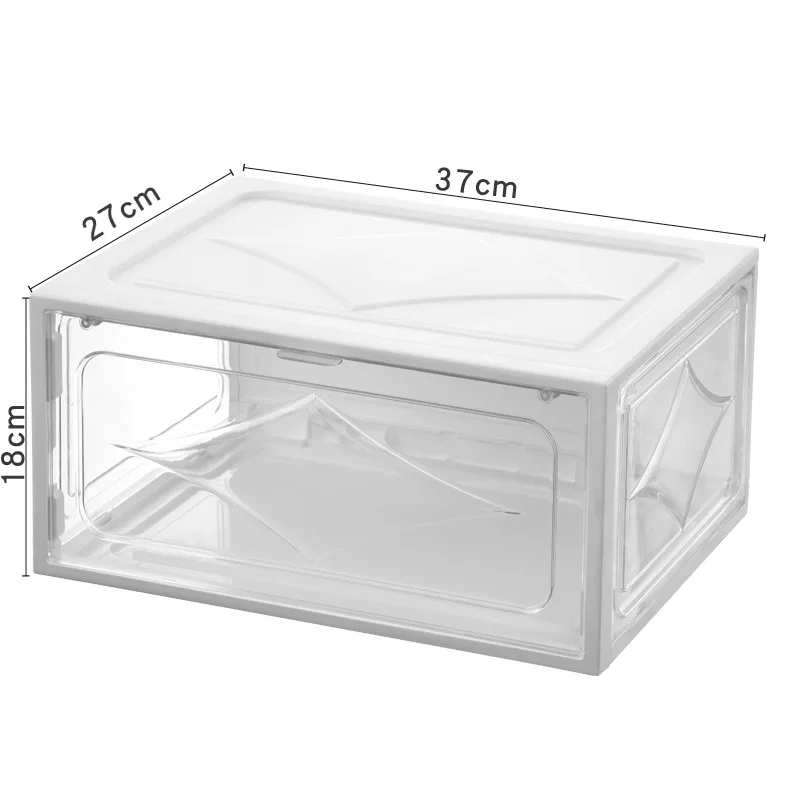 

Transparent Fashion Shoe Box Plastic Removable Clamshell Assembly Dustproof Storage Shoe Cabinet Bench Storage