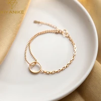 xiyanikesilver color ring hollow double chain bracelet women fashion high quality refinement sexy elegant gift %d0%b1%d1%80%d0%b0%d1%81%d0%bb%d0%b5%d1%82