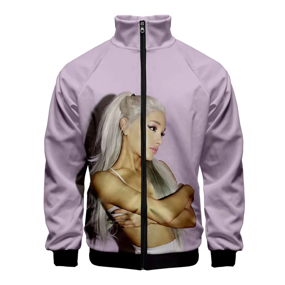 

Ariana Grande 3D Printed Stand Collar Zipper Jacket Fashion Women/Men Hot Sale 2021 Fashion Trendy Streetwear Clothes