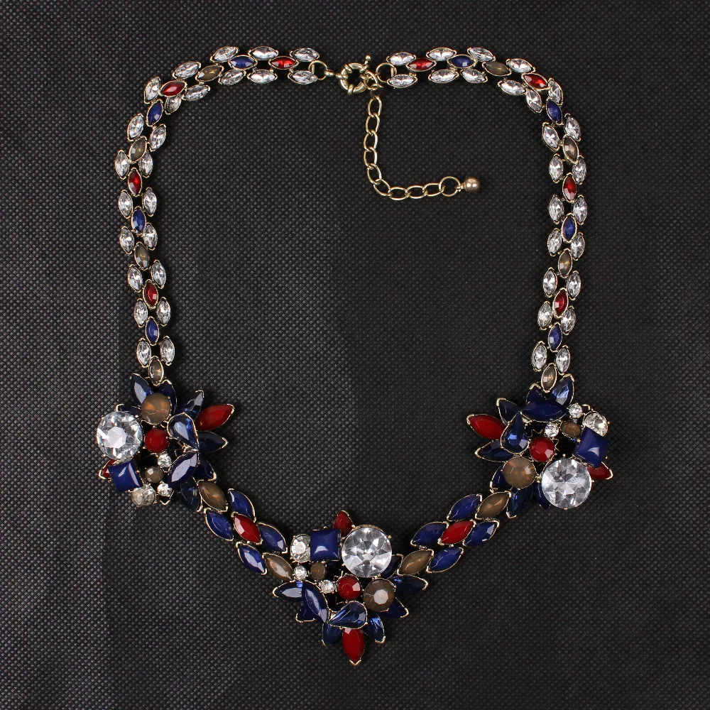 Новая модель модный дизайн Роскошная подвеска массивное хрустальное ожерелье