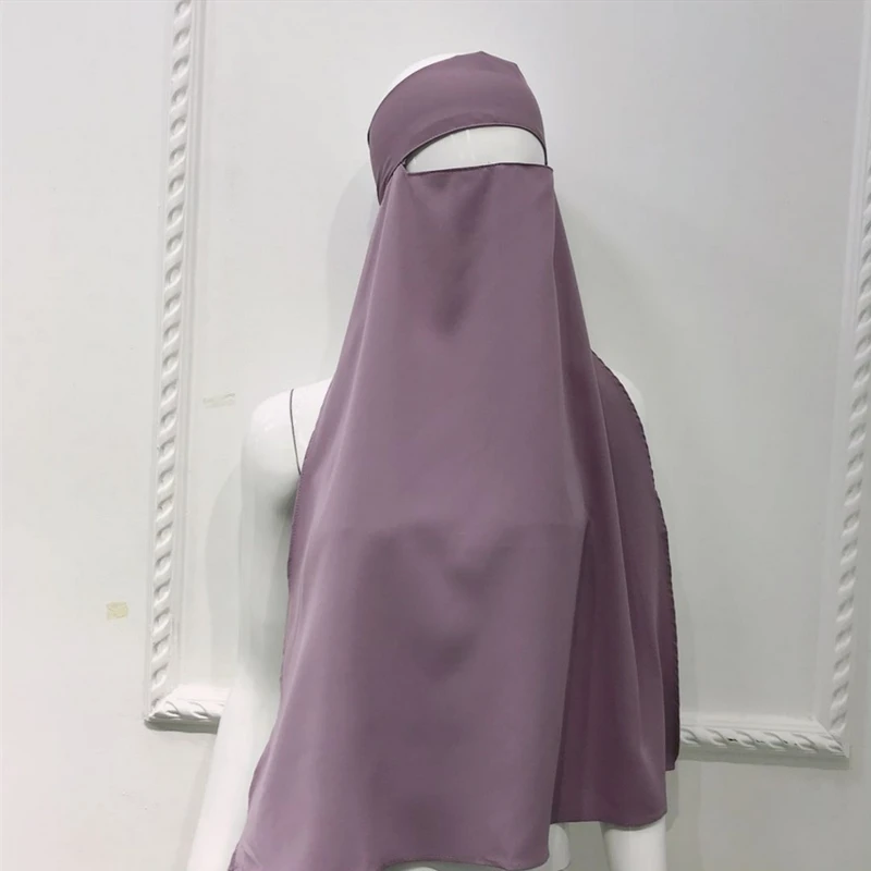 Женская мусульманская капота Niqab Паранджа скромная одежда хиджаб однослойный