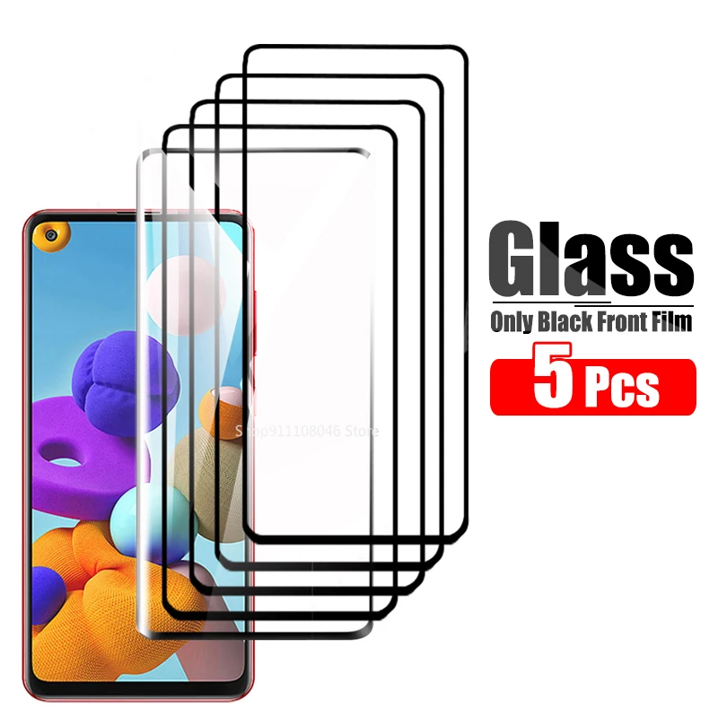 

5 Pcs Tempered Glass For Samsung Galaxy A21S A52S 5G A12 A22 A32 Screen Protector On For Samsung A42 A52 A72 Film Galax A51 A71