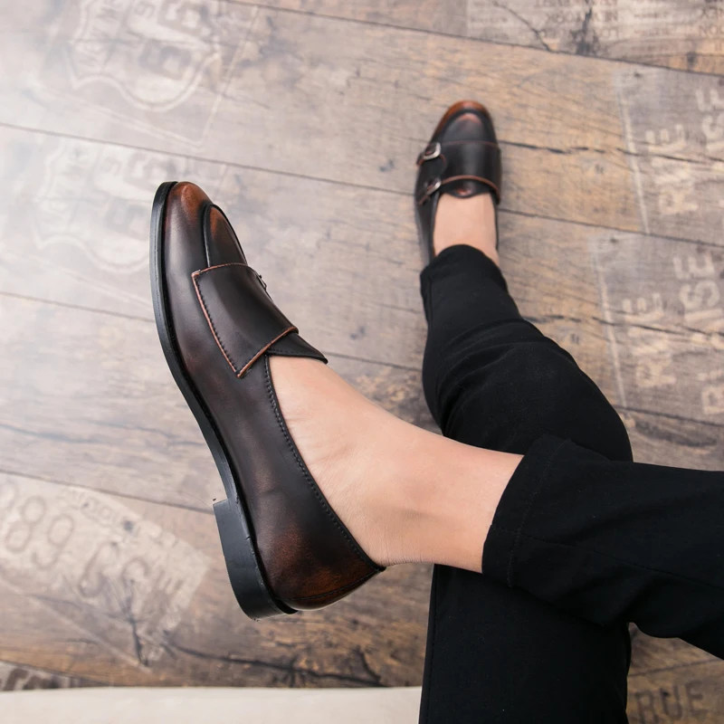 Мужская обувь Повседневная размера плюс кожаные роскошные дизайнерские