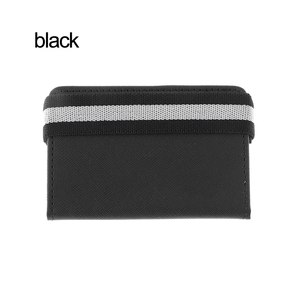 black 1 шт. держатель для телефона, карты на бумажнике Блокировка клеящаяся Кожа Кредитная карта Карманный чехол для наклейки чехол сотовый телефон унисекс - Цвет: black
