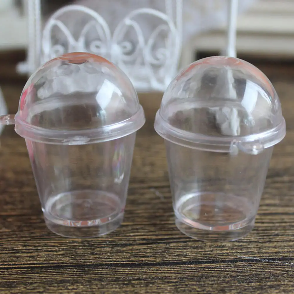 10 шт. пластиковая миниатюрная чашка DIY Boba Подвески миниатюрные Frappuccino чашки для печенья с купольной крышкой ледяные кремовые украшения DIY принадлежности