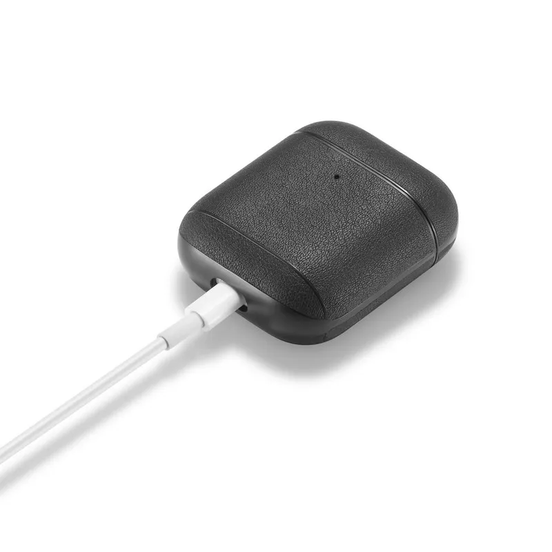Чехол из натуральной кожи для Air Pods Беспроводная Bluetooth гарнитура бизнес футляр