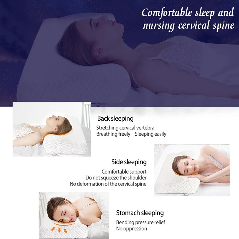 

Pillows For Sleeping Cervical Orthopedic Massage Pillow Memory Foam Neck Support Cushion Bedding Pillow With Pillowcase