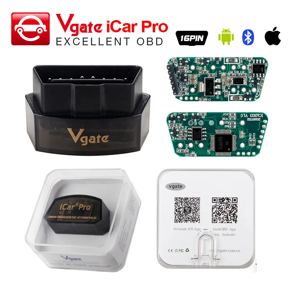 Vgate iCar Pro Bluetooth 4,0/wifi OBD2 сканер для Android/IOS как icar2 ELM327 Bluetooth автоматический считыватель кодов OBDII диагностический инструмент