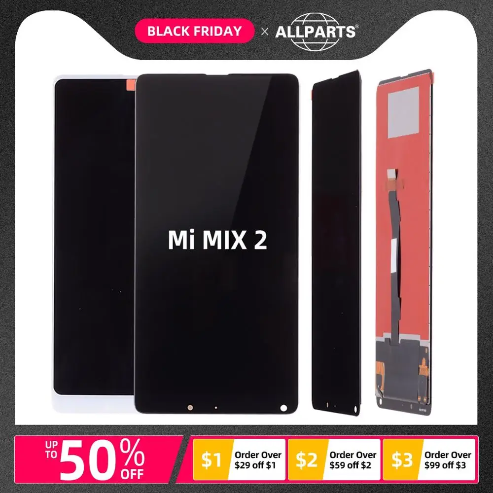 Сплей для XIAOMI Mi MIX 2 LCD в сборе с тачскрином 5.99'' черный белый