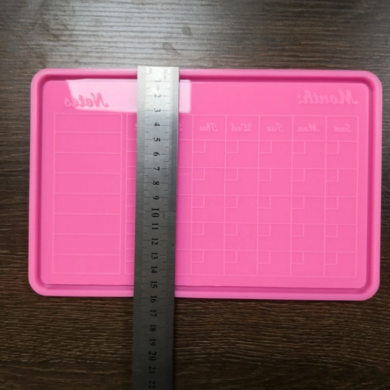 

Calendar Recording Board Epoxy Resin Mold Fruit Tray Plate Coaster Silicone Mould Handmade DIY Crafts Casting Tool B36D