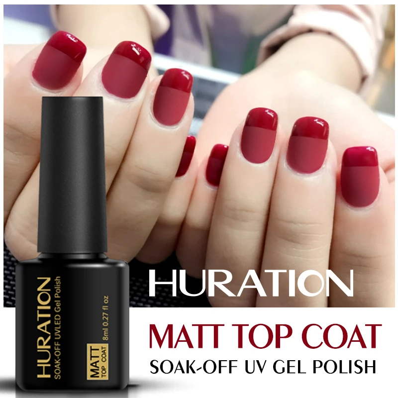 Huration Новый 8 мл матовый прозрачный цвет УФ гель для ногтей замочить