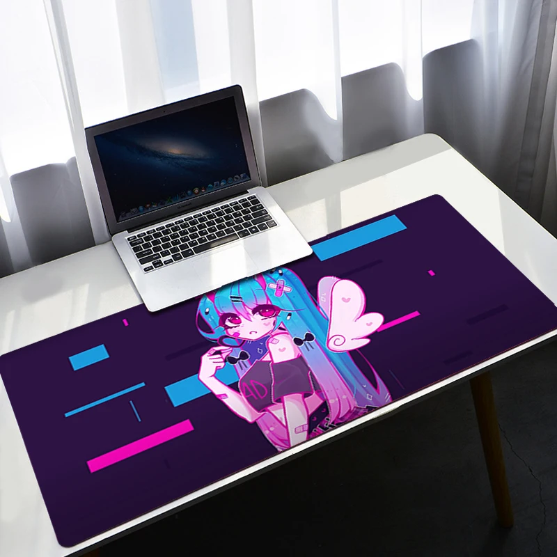 Стопорная кромка игровой Мышь коврик Moneko аксессуары для ноутбуков Gamer настольные коврики размера Xxl с подкладкой на настольный ПК аниме Мышь Pad Kawaii Мышь Pad