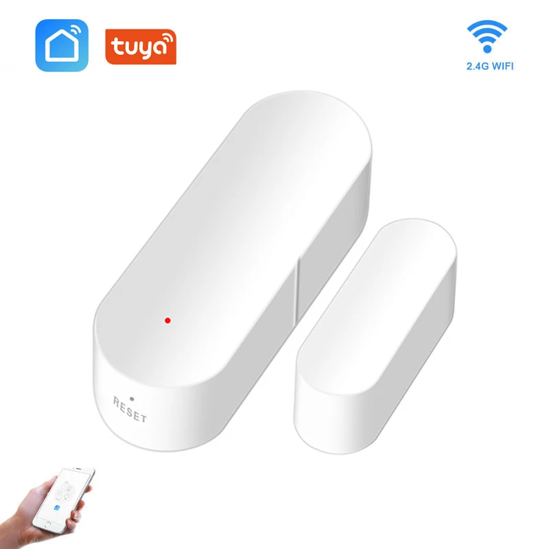 

Умный Wi-Fi датчик двери и окна Tuya, беспроводное соединение, умный мини-датчик двери, несколько сенсоров, связь с сигнализацией для телефонов ...