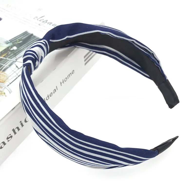 Ободок для волос с принтом Женский дневной бандан блестками синего и черного