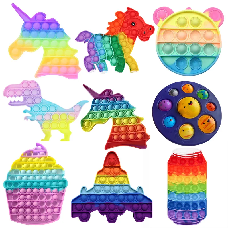 

Push Pops System Its Bubble Hot Air Balloon Car Color Fidget Toys Autism Special Needs Sensory Anti-stress Relief Toy Kids Toys