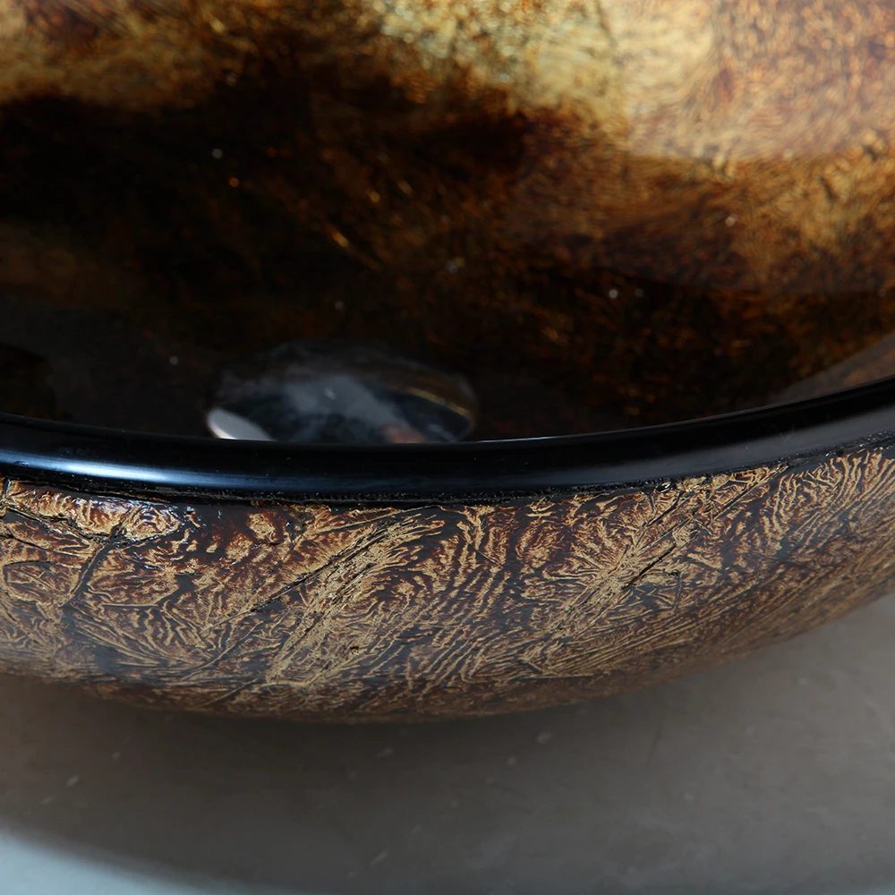 ZAPPO умывальник для ванной комнаты круглый стеклянный смеситель раковины набор