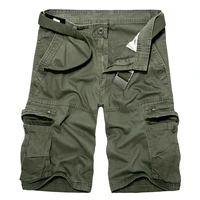 2022 mens military cargo shorts summer army green cotton shorts men loose multi pocket shorts homme casual bermuda trousers 40
